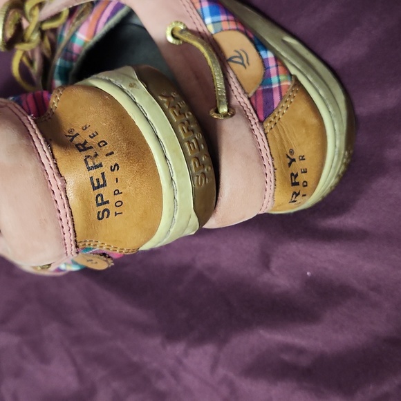 Sperry Dusty Rose Leather Boat Deck Shoes - Picture 2 of 5